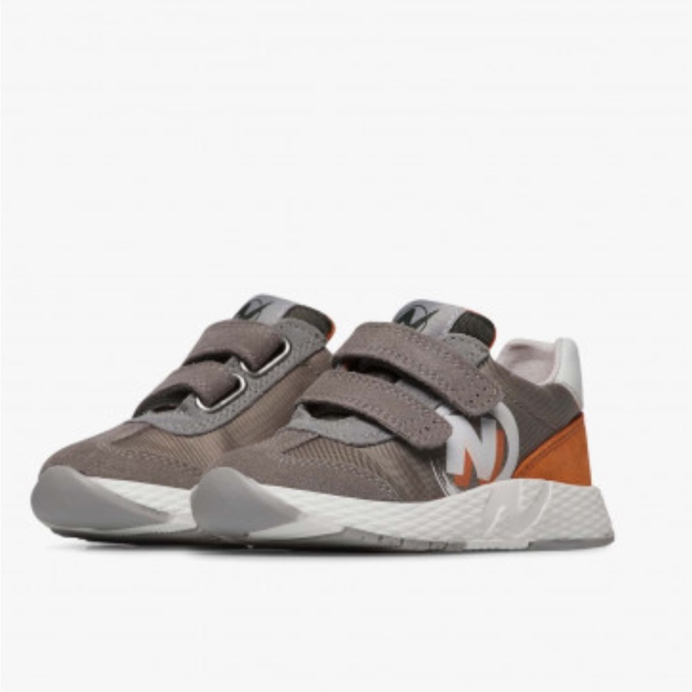 Naturino Gray and Orange Kids Sneakers